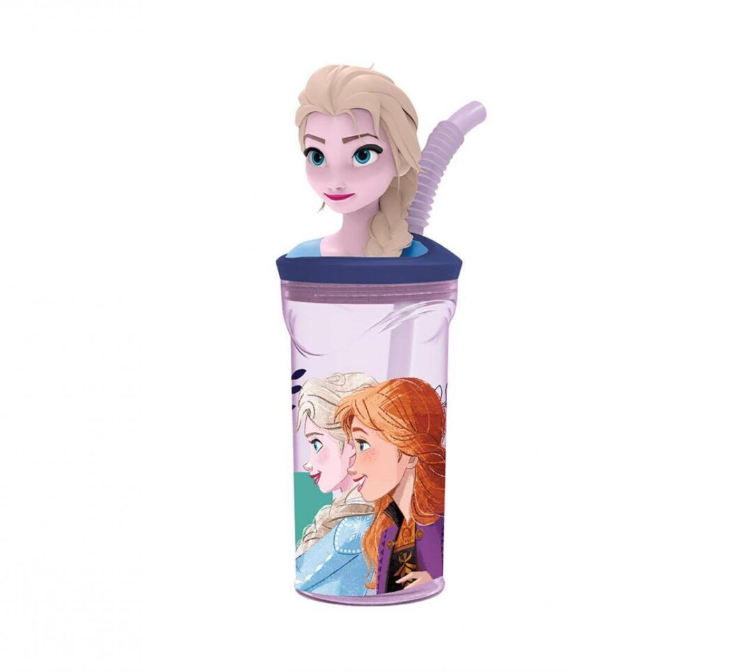 FROZEN BICCHIERE CON CANNUCCIA 3D TRITAN