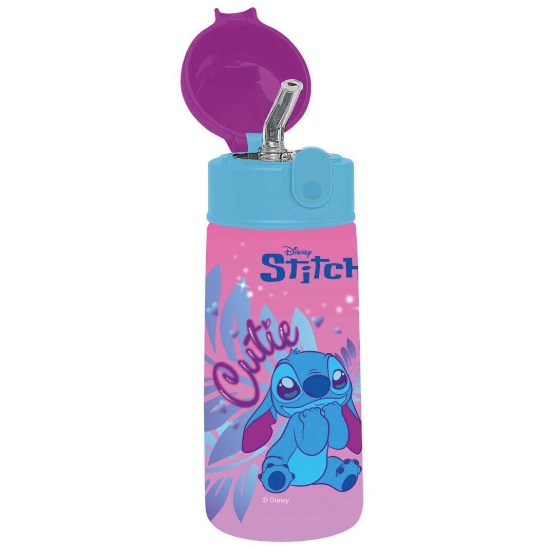 Borraccia Termica Borraccia LILO & STITCH - per Bambini con Cannuccia 500 ML NO PBA.