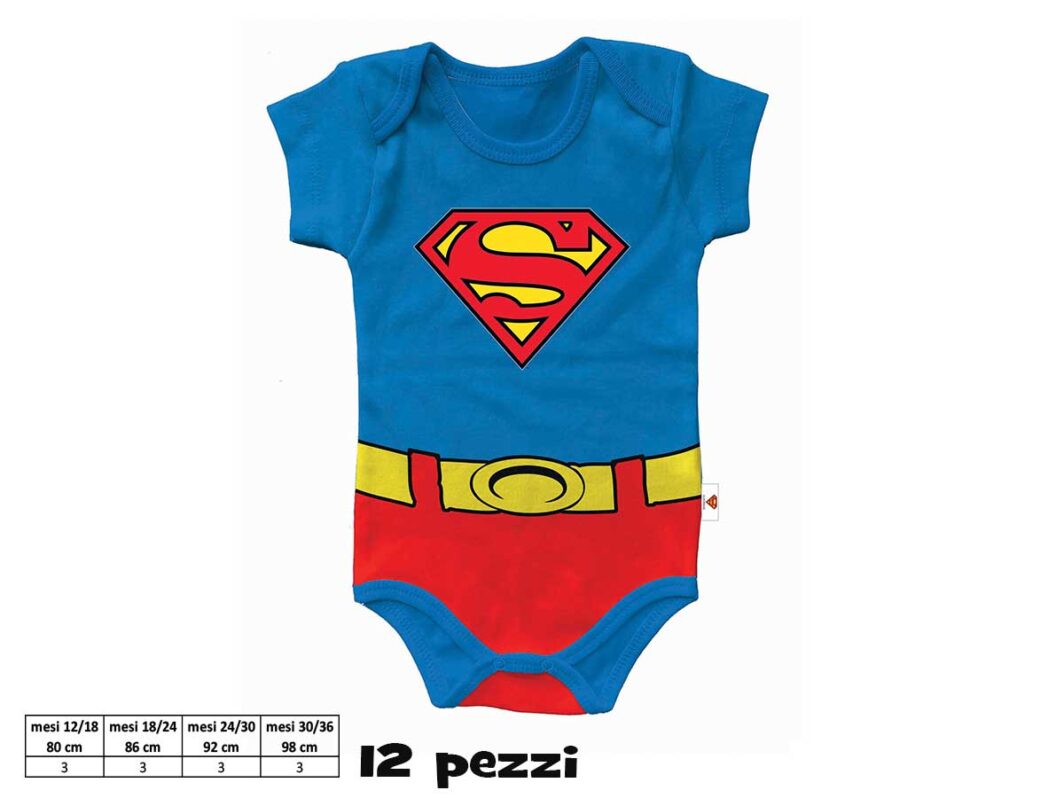 BODY SUPERMAN MANICA CORTA