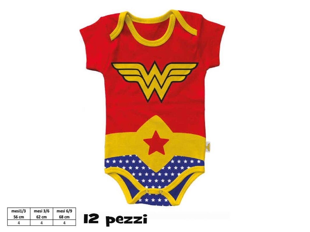 BODY WONDER WOMAN  MANICA CORTA PICCOLA